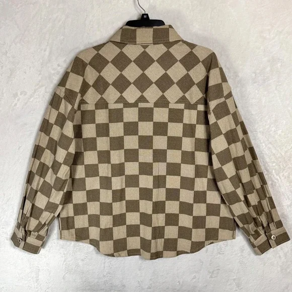 NWT Fashion Nova 3 Pc Checkered Plaid Skirt Set Size L Crop Top Jacket Skater - Picture 9 of 16